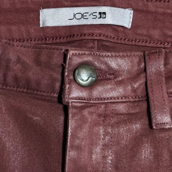 JOE'S Mid Rise Coated Bootcut Jeans Size 29 Marsala - Picture 6 of 13